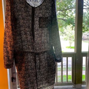 Navy and Creme Romper, size XL